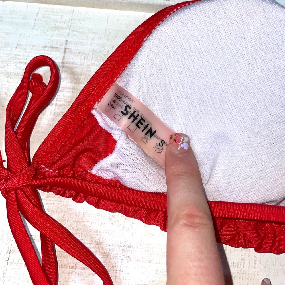 Shein Red Triangle Bikini Set - Picture 7 of 9